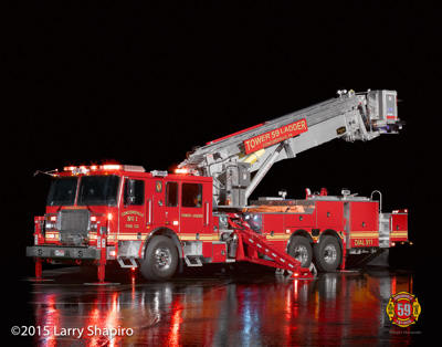 Concordville PA Fire Department Fire Company fire trucks fire apparatus Seagrave Maurader II fire truck Aerialscope tower ladder shapirophotography.net Larry Shapiro photographer